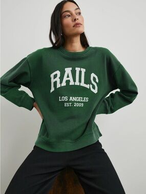 Rails Anniversary Sweatshirt L Green NWT Elevated Casual